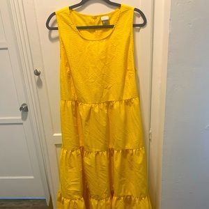 Yellow A New Day Tiered Maxi Dress
